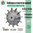 ใบพัดลมมอเตอร์ ใบพัดลมปั๊มน้ำ ( อลูมิเนียม ) 5 นิ้ว รู 19 mm. ( ขันสกูล )  ( 126 mm. x 19 mm. )  ( ใบพัดลมระบายอากาศ ) #