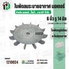 ใบพัดลมมอเตอร์ ใบพัดลมปั๊มน้ำ ( อลูมิเนียม ) 5 นิ้ว รู 19 mm. ( ขันสกูล )  ( 126 mm. x 19 mm. )  ( ใบพัดลมระบายอากาศ ) #