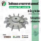 ใบพัดลมมอเตอร์ ใบพัดลมปั๊มน้ำ ( อลูมิเนียม ) 5 นิ้ว รู 19 mm. ( ขันสกูล )  ( 126 mm. x 19 mm. )  ( ใบพัดลมระบายอากาศ ) #